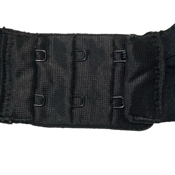 Soma Floral Lightly Padded Bra Adjustable Straps Lace Trim Size 34DD Black - Picture 10 of 12